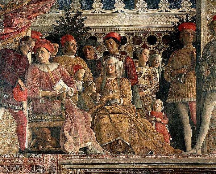 Andrea Mantegna The court of Mantua, fresco for the Camera degli Sposi of Palazzo Ducale, Mantua. china oil painting image